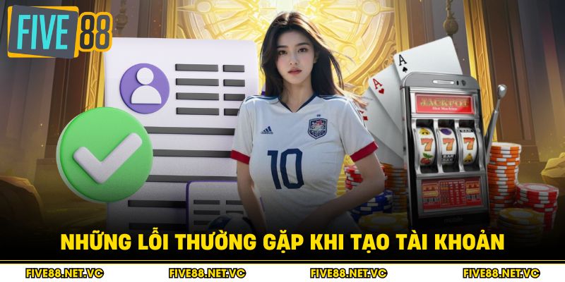 Những lỗi thường gặp khi tạo tài khoản